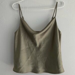 Forever 21 Olive Satin Top